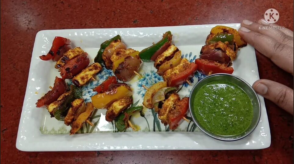 तंदूरी पनीर टिक्का | Tandoori Paneer Tikka Recipe in Hindi | Tandoori Paneer Tikka | How to Make Paneer Tikka Recipe Without Oven